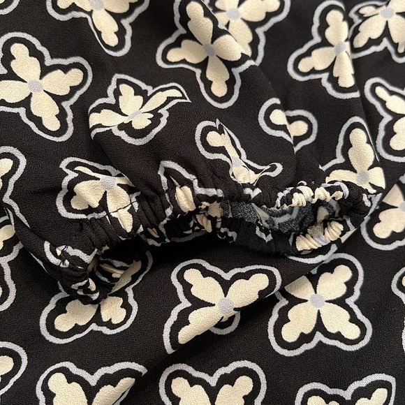 Pieces Sally Black print V-neck Printed Mini Dress/NWT/S - Picture 8 of 15